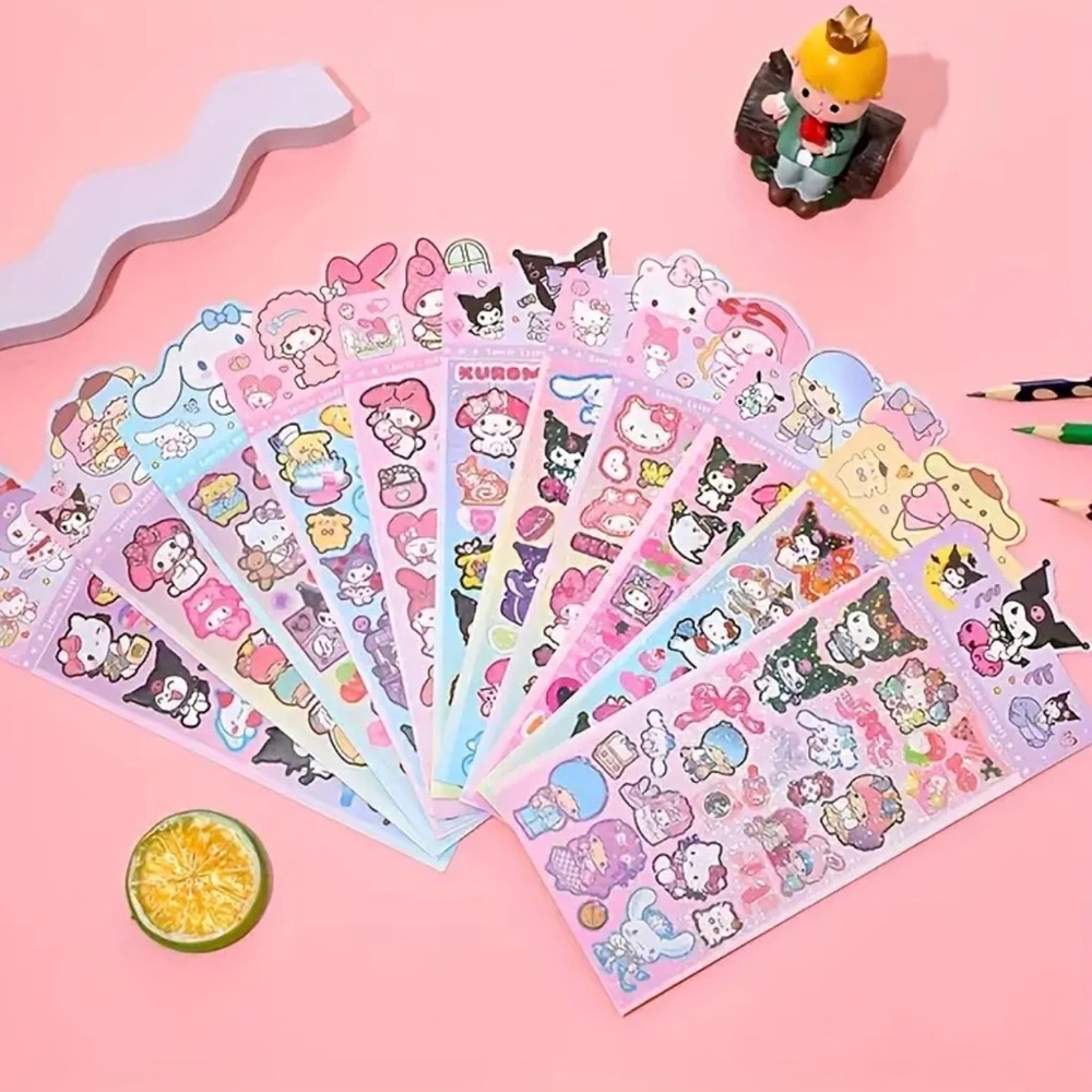 Cute Sanrio Character Sticker Set
